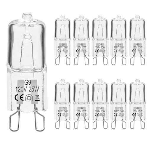 GIVEDOUA G9 Halogen Bulb, 25W 120V Bi-Pin Base Light Bulb