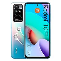 Xiaomi Redmi 10 2022 Smartphone ohne Vertrag + Kopfhörer (6,5" FHD+ 90Hz DotDisplay, 64GB Speicher, 4GB RAM, MediaTek Helio G88, 50MP AI Quad-Kamera, Dual SIM, 2 Jahre Garantie) Blau [Amazon Exklusiv]
