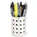7 Ruby Road Magnetic Pen and Pencil Holder Cup for Refrigerator, Whiteboard, Locker Modern Stainless Steel Metal Storage Organizer Basket for Marker, Pens, Writing Accessories, School Supplies