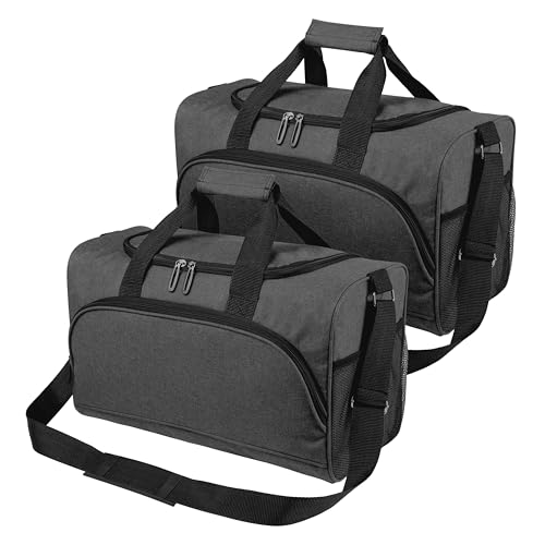 Finnhomy 20L Underseat Cabin Bag,Carry On Luggage for Airlines, Travel Duffle Bag with Multiple Pockets, Adjustable Shoulder Strap, Fits Under Seat, 2 PACK