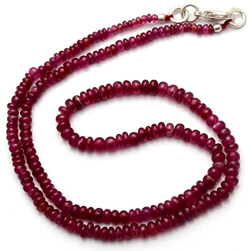 Perles saphir rose véritable rondelles lisses 2.5-4mm fil 16 pouces création bijoux DIY