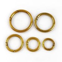 2 mousquetons 20 mm pivotants en métal / Crochet arrondi