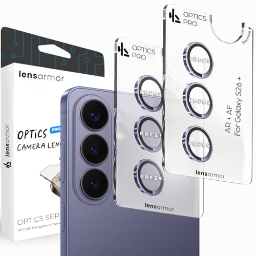 Image of Lensarmor Compatible with S26 / 26 Plus Cobalt Violet Camera Lens Protector (2 Pack) - Premium 9H Tempered Glass, Military-Grade Protection, Ultra-Clear Transparency & Case-Friendly Design