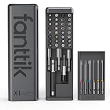 Fanttik 43PCS Screwdriver Bit Set, S2 Steel, 1/4" Hex, 25mm/75mm Screwdriver Bit, 48mm Socket, Exten