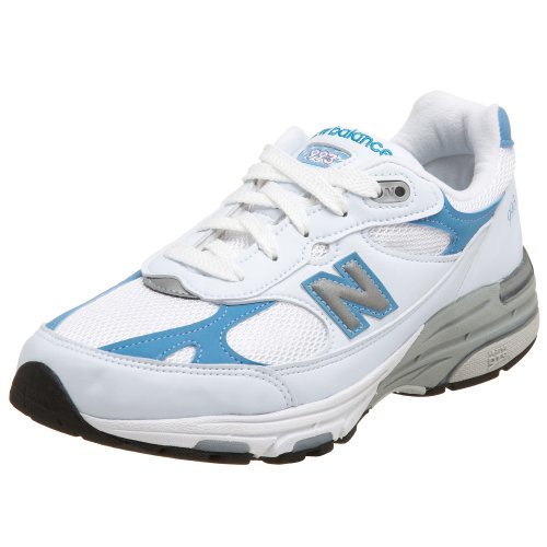 New Balance Women's Made in US 993 V1 Sneaker, White/Blue, 8 EE