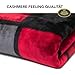 Gözze - Weiche Kuscheldecke, Cashmere Feeling, Hohes Stoffgewicht 500 g/m², Antigua, 150 x 200 cm - Rot/Bordeaux/Schwarz/Weiß