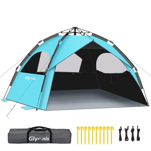 Glymnis Tienda de Playa para 4 – 6 Personas, Carpa de Playa Hidráulica Automática...