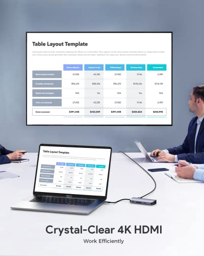 Usb C Hub Multiport Adapter, Vilcome 8 In 1 Usb C Hub With Gigabit Ethernet, 4K Hdmi, 100W Pd Charging, Usb 3.0 5Gbps Data Ports, Sd/Tf Card Reader, For Macbook Pro/Air Hp Dell Laptops #TOP3