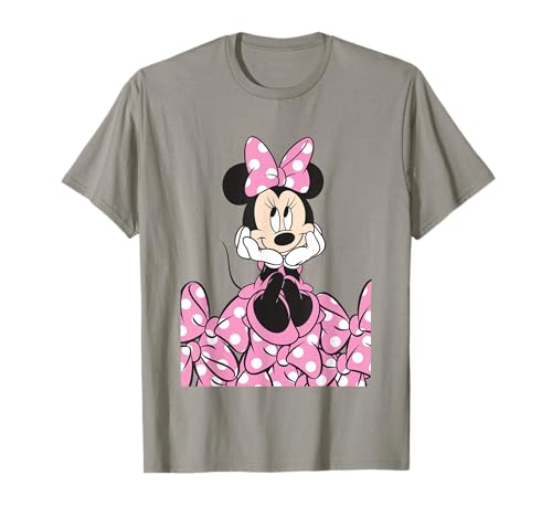 Disney Mickey and Friends Minnie Pink Polka Dot Bow Stack T-Shirt