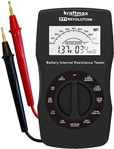 Kraftmax XT1 Revolution - profesjonalny tester baterii / akumulator - tester baterii najnowszej generacji - urządzenie testowe z testem oporu wewnętrznego