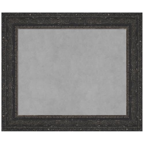 Amanti Art Black Framed Magnetic Board, 25x21, Traditional Office Decor