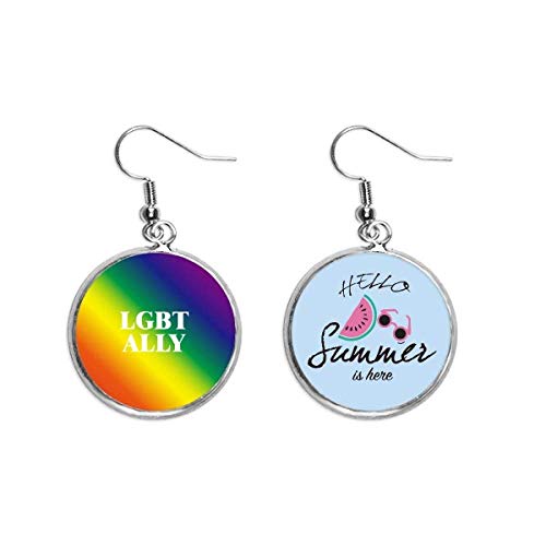 Pendientes de sandía arcoíris homo LGTB para lucir con orgullo 1