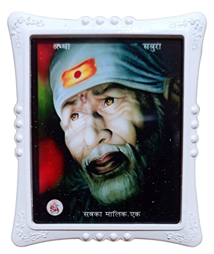 Image of S A Gifts Sai Amrut Sai Baba LED Night Lamp|| Bed Lamp (Red)
