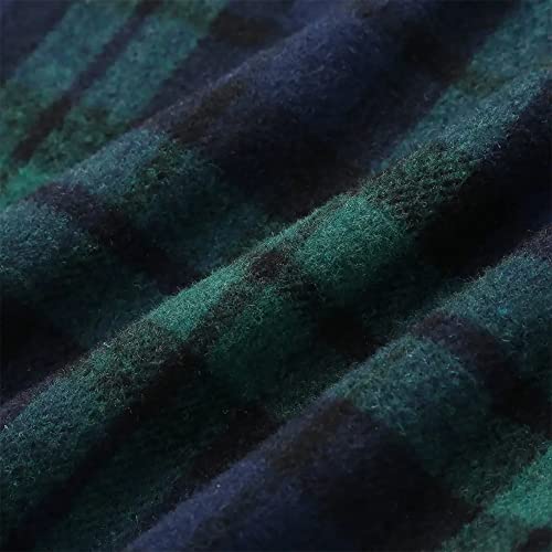 Kinghua Womens Wool Plaid Mini Skirt Fall Winter High Waisted Bodycon Pencil Skirt - Image 6