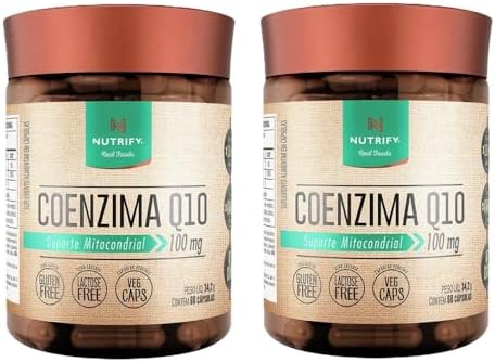 Kit 2 Coenzima Q10 + Vitamina E Nutrify 60 Cápsulas