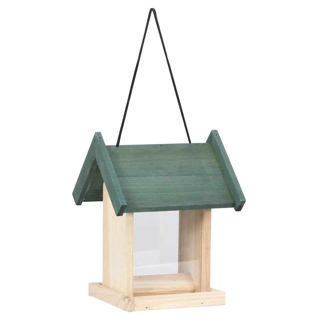 Lot de 4 mangeoires pour oiseaux sauvages en bois de sapin