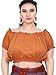 Wevez Women's Tribal Cotton Puff Top (Copper),Medium