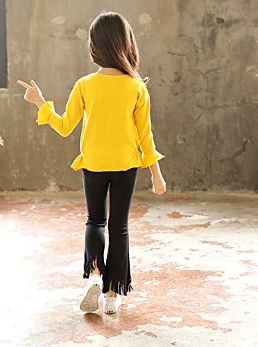 Image of Urtrend Little Girls' Kids 2 Pieces Long Sleeve Top Pants Leggings Clothes Set Outfits