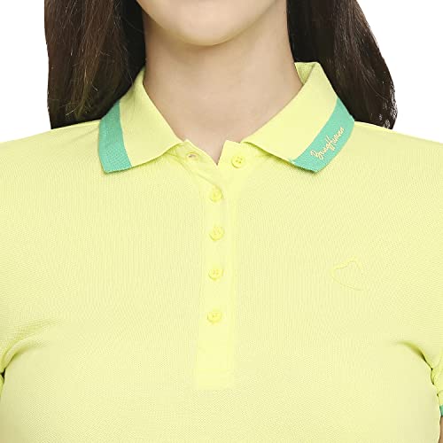 Image of Being Human Pink Semi Fit Polo Collar Short Sleeves Cotton Women's T-Shirt Clothing