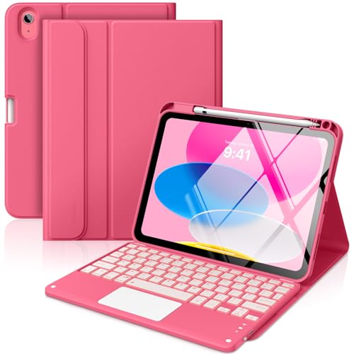 Rétroéclairage 7 couleurs étui clavier iPad 10e génération MoKo fatigue oculaire