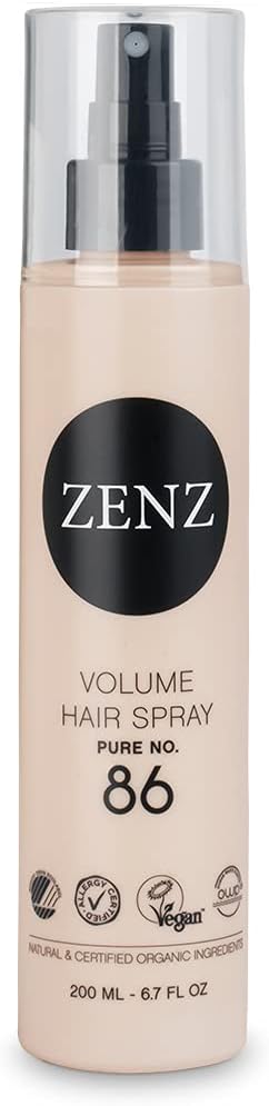 ZENZ | Volume Hair Spray | Pure no. 86 | 200 ml | Long Lasting Medium Hold | Fragrance Free & Allergy Friendly | All Hair Types | Especially Suited for Normal or Fine Hair