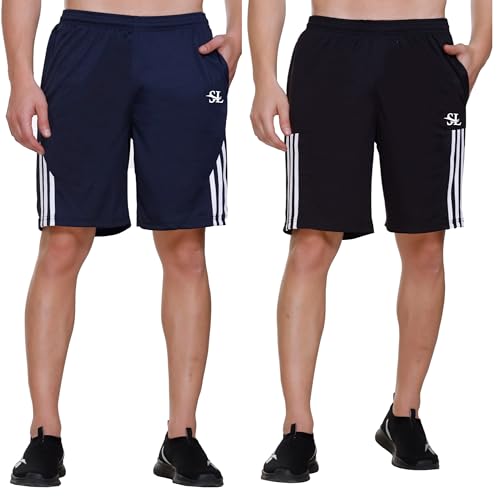 Image of Men's Shorts | Shorts for Men's | Men's Cotton Shorts | Dual Pocket Sleep Shorts - Regular Shorts - Workout, Gym, Running, Sports and Yoga Shorts - Pack of 2