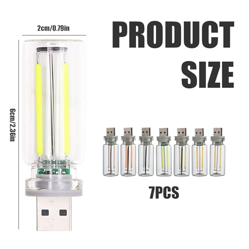 Luces LED de automóvil interior USB con lámpara de atmósfera 7 colores 4