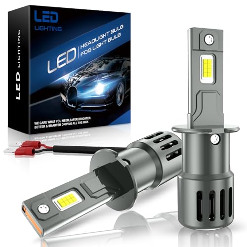 Ampoules H3 LED Phare Canbus Résout Erreur Tableau Bord Éclairage Faible 12V