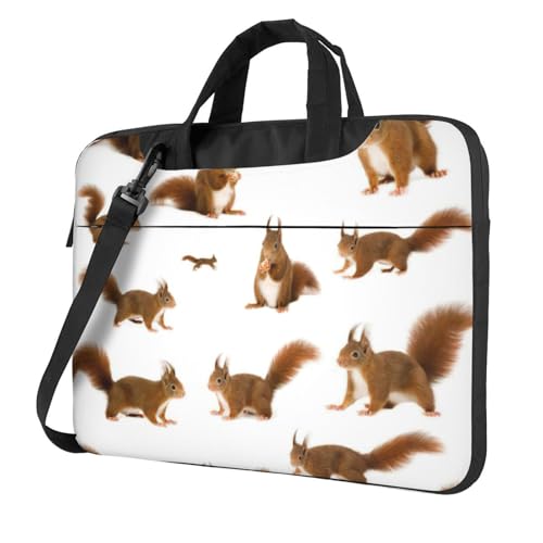 Sac ordinateur portable écureuil mignon avec bandoulière réglable pour homme et femme