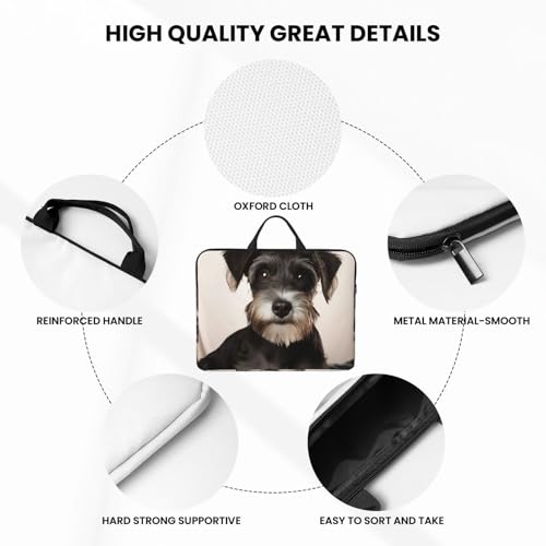 Maletín para portátil 14 pulgadas Cute Schnauzer miniatura 4