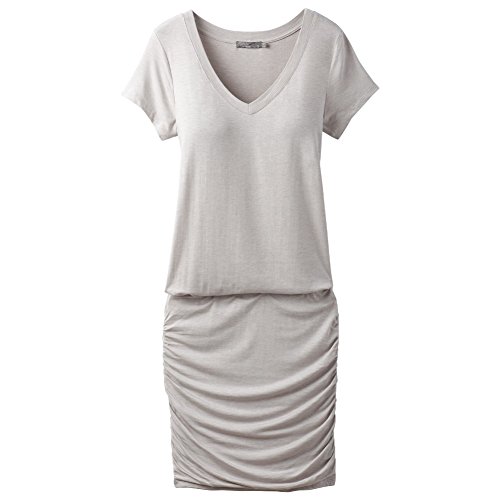 prAna Vestido feminino padrão de base, cinza claro, médio