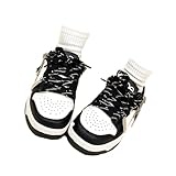 EMILOREY Y2K Wander-Sneaker Kette Anhänger Sneakers Für Damen Modische Und Bequeme Sneaker Mit Klobiger Sohle Schwarzer Und Weißer Mix Turnschuhe,36EU