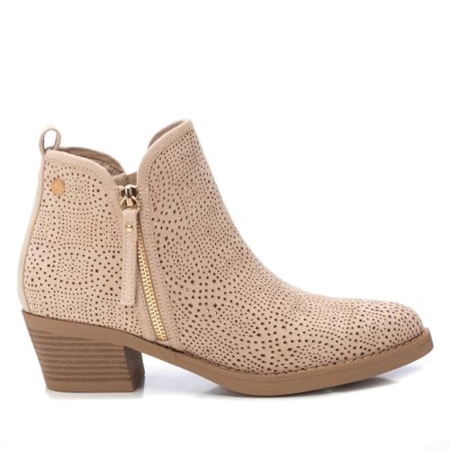 XTI - Botín Mujer Beige - Calzado Cómodo y Versátil - Moda casual - Modelo 14388601 (Talla 38)