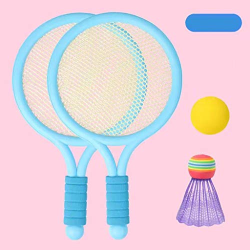 Almencla Conjunto de de Badminton Raquetes de Tênis para Jardim Ao Ar Livre para, Azul