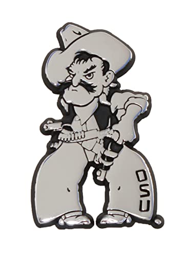 Image of Oklahoma State OSU Cowboys Pistol Pete Mascot Metal Auto Emblem