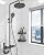 WADILE 10pcs Peel and Stick Shower Waterproof Marble Tiles Wall Panels, 11.8"x11.8" Self-Adhesive Backsplash, for Home Bathroom, Kitchen, Living Room White (Not Real Tile)