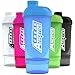 Freak Athletics Shaker Bouteille avec stockage pour shaker protéiné Bleu Transparent 500 ml