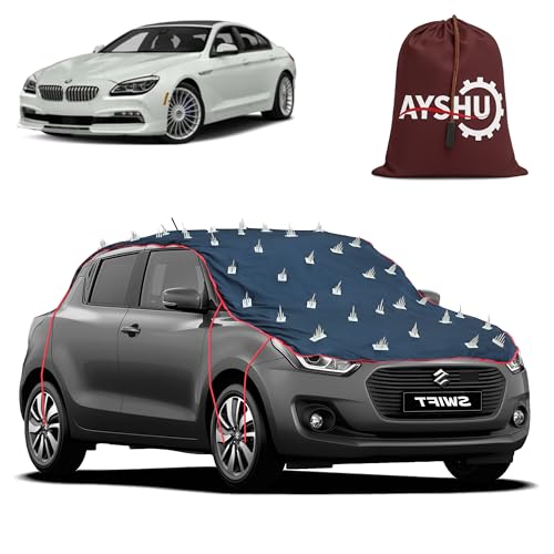 Image of AYSHU Water-Resistant Spike Car Cover for BMW Alpina B6 - Protects from Dogs, Monkeys, Dust, Sunlight & UV - Full Roof Universal Fit