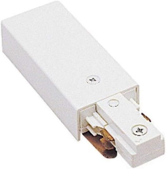 WAC Lighting J2 Track 120V Live End Power Feed Connector to Power Track from Either End for J2 Style 2-Circuit Track Systems in White