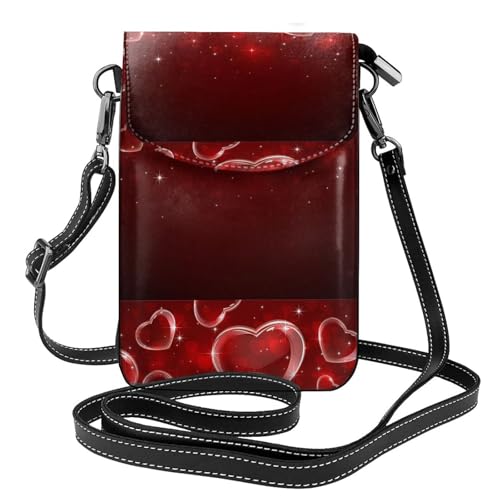 Petits sacs bandoulière rouge avec portefeuille femme intégré