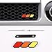 Gseigvee 1 Pack Car Grille Decor Badge, 4.7In x 0.98In Tri Color Diamond-Shaped Logo, Center Mesh Sign, Compatible with Toyota 4Runner Tacoma Tundra & Other Car Slotted Grille (Yellow, Orange, Red)
