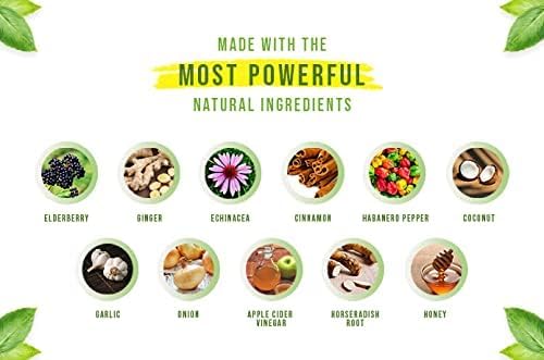 12 in 1 Immune Support Supplement, All Natural Blend - Superfoods, Nutrients, Antioxidants - Organic Apple Cider Vinegar, Elderberry, Echinacea, Ginger, Garlic & more - Dr. Approved & Clinical Studies - Image 8