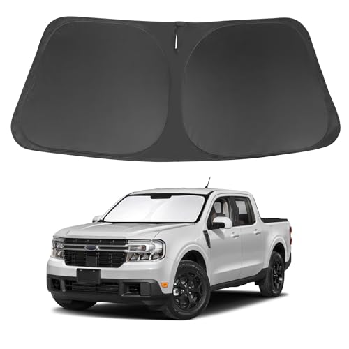 Image of Windshield Sun Shade Compatible with 2022 2023 2024 2025 2026 Ford Maverick Hybrid XL XLT Lariat Truck Accessories Protect Car from Sun Rays & Heat Damage