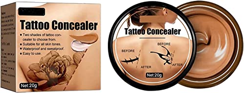 Corrector de tatuajes y cicatrices Skinveil, corrector de tatuajes, cubierta de tatuaje, impermeable, cubierta de maquillaje tatuaje para manchas oscuras, cicatrices, marcas de nacimiento (oscuras) Cover
