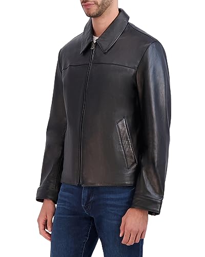 Cole Haan Men's Lambskin Shirt Collared Jacket2