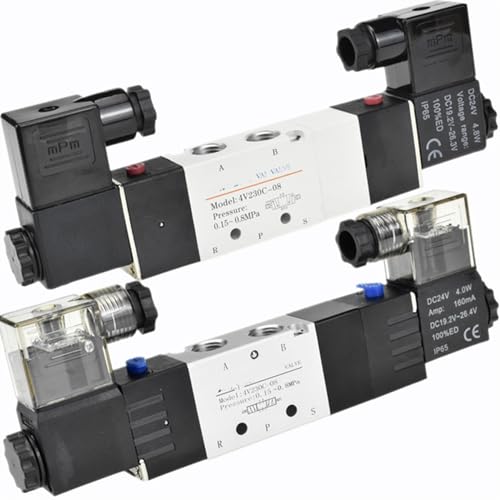 Électrovanne électrique 12V 4V230P-08 distributeur pneumatique 1/4
