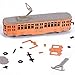 CUPUZ 3D Paper Puzzle, 3 Assorted Trams, 3D Cardboard Model Car kit, DIY Set for Child, Educational Travelers Craft Local Metro Bus, Gift for Boys