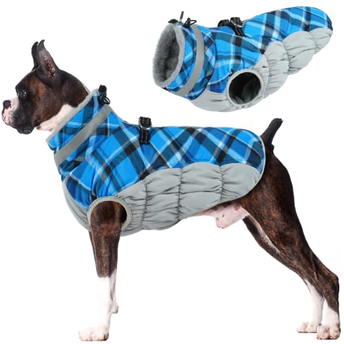 Image of Lelepet Dog Winter Coat Waterproof Medium Dog Coat with Harness Built in