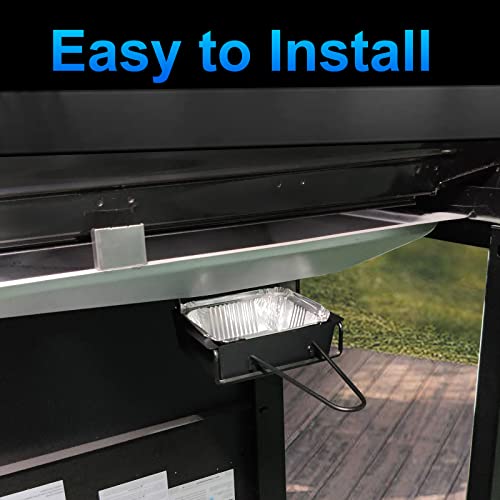 Image of Grill Drip Pan for Nexgrill 720-0830H for Nexgrill Grease Tray Replacement Grease Pan /Box for Nexgrill 720-0888N 720-0925P 720-0896 720-08882A for Cuisinart CGG-7400 with 15pack Aluminum Foil Liner
