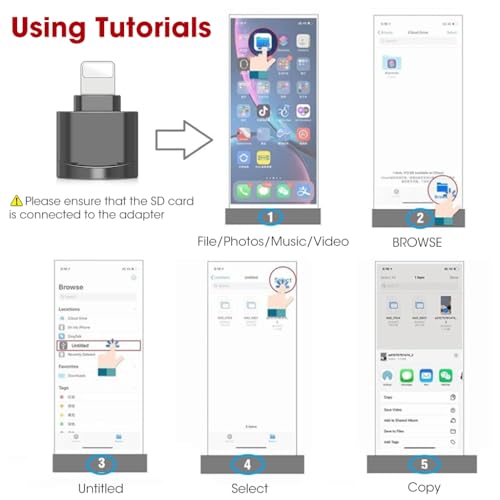 Verilux Micro SD Card Reader for iPhone, Silver - Image 8